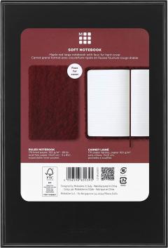 Carnet - Moleskine Faux Fur - Hard Cover, Large, Ruled - Maple Red