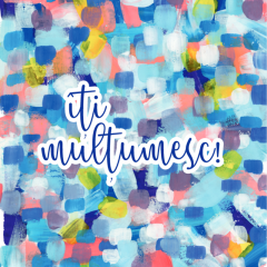 Felicitare - Love - Confetti - Iti multumesc