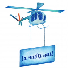 Felicitare - Seria Fly - Helicopter - La multi ani!