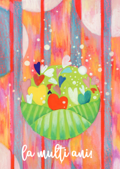 Felicitare - Love - Plicul verde - La multi ani!