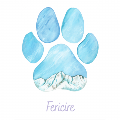 Felicitare - Paw Print - Munte: Fericire