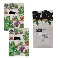 Set 2 prosoape de bucatarie - Bug Art - Chaton Plantes