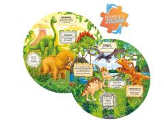 Puzzle 208 piese - Children's Reversible Jigsaws - Dinosaurs
