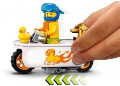 LEGO® City Stuntz 60333 - Motocicleta de cascadorii cu cada, 14 piese
