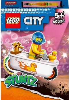 LEGO® City Stuntz 60333 - Motocicleta de cascadorii cu cada, 14 piese