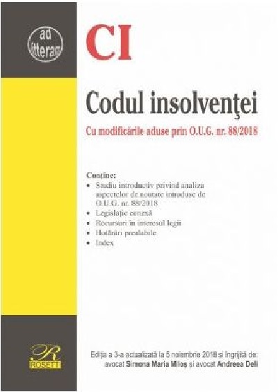 Codul insolventei 2018