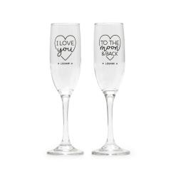Set pahare - Cheers To Love, set of 2 champagne flutes