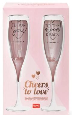 Set pahare - Cheers To Love, set of 2 champagne flutes