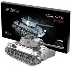 Puzzle Mecanic 3D din metal - Tanc T-34, Radiocontrolat
