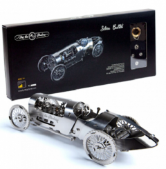 Kit Puzzle Mecanic 3D, Metal - Masina de curse vintage Silver Bullet