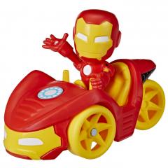 Set figurina si masinunta - Spidey And His Amazing Friends - Iron Man & Iron Racer