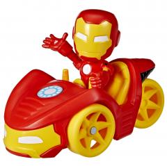 Set figurina si masinunta - Spidey And His Amazing Friends - Iron Man & Iron Racer
