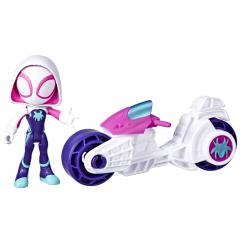 Set figurina si vehicul - Spidey And His Amazing Friends - Ghost Rider