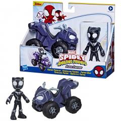 Set figurina - Spidey And His Amazing Friends - Black Panther cu vehicul