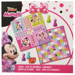 Joc 2 in 1 Minnie - Ludo/Nu te supara, Minnie! + Serpi si scari/Sus-jos cu Minnie