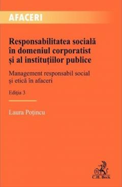 Coperta cărții Responsabilitatea sociala in domeniul corporatist si al institutiilor publice