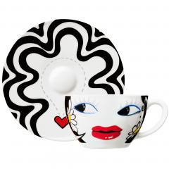 Ceasca cu farfurie - Cappuccino Amore Mio Peschkes