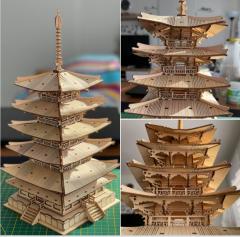 Puzzle 3D - Pagoda cu cinci etaje