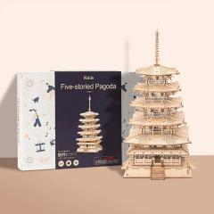 Puzzle 3D - Pagoda cu cinci etaje