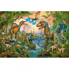Puzzle 150 piese - Wild Dinosaurs (cu tatuaj)