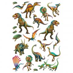 Puzzle 150 piese - Wild Dinosaurs (cu tatuaj)