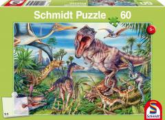 Puzzle 60 piese - Amongst The Dinosaurs