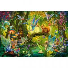 Puzzle 200 piese - Fairies In The Forest (cu bagheta magica)