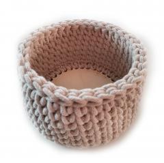 Cos - Croseta - Rotund, bej, 15cm