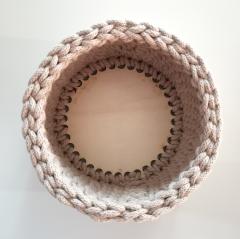 Cos - Croseta - Rotund, bej, 15cm