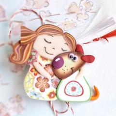 Martisor - Fetita cu catel