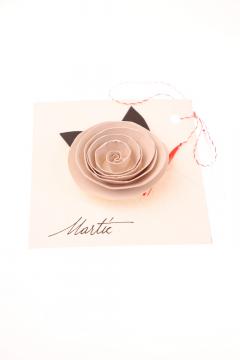Martisor brosa - Trandafir roz