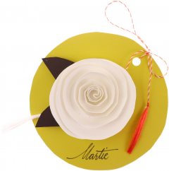 Martisor brosa - Trandafir alb