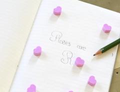 Guma de sters - Rose Scented Heart Erasers