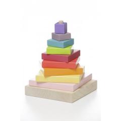 Jucarie din lemn - Cubika - Piramida Culorilor