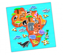 Set stickere - Harta animale