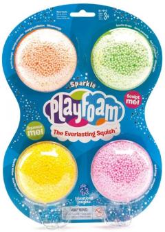 Set spuma de modelat cu sclipici 4 culori - Playfoam