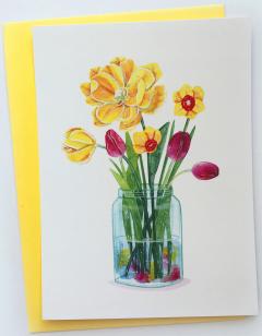 Felicitare - Lalele si narcise