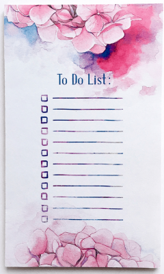 Carnet - To Do List - Hortensia