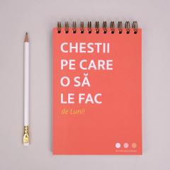 Notebook cadou pentru colegi - Jurnal Chestii de facut de luni