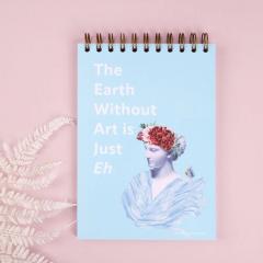 Caiet de schite si notite cadou pentru iubitorii de arta - The Earth Without Art