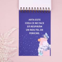 Caiet de schite si notite cadou pentru iubitorii de arta - The Earth Without Art