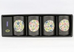 Set 4 cesti pentru ceai - Flori