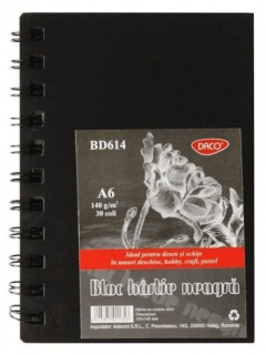 Bloc schite A6 - Hartie neagra