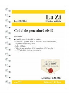 Codul de procedura civila. Cod 771. Actualizat la 2.02.2023