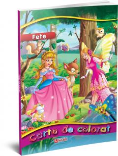 Carte de colorat - Fete