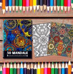 50 Mandale. Carte de colorat pentru adulti - Forme abstracte