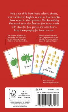 English for Everyone Junior First Words Colours, Shapes, and Numbers Flash Cards