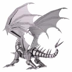 Puzzle 3D - Piececool - Dragon argintiu