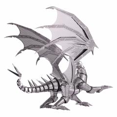 Puzzle 3D - Piececool - Dragon argintiu