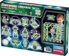 Set de constructie magnetic Classic Glow - 72 piese